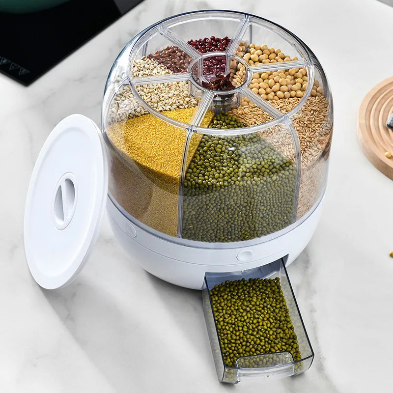 Dispensador de Cereais 360 Graus de Rotação  -  6 em 1