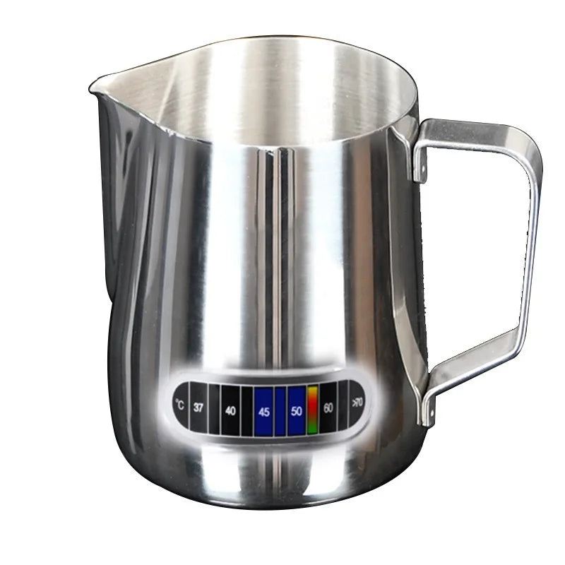 Jarra de Leite para Vaporizar com Termômetro Digital: A Precisão que Seu Latte Art Merece!
