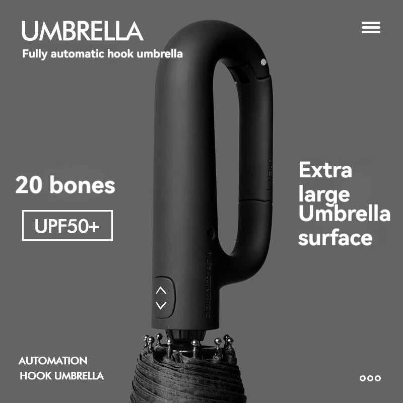Guarda-Chuva Automático Reforçado com 20 Varetas - Proteção Total Contra Sol e Chuva!